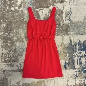 Gianni Bini Red Ruffle Dress. XS